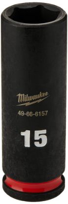 Picture of Milwaukee® Tool Impact Duty 3/8In Dr 15Mm Deep 6 Point Socket Part# - 49-66-6157