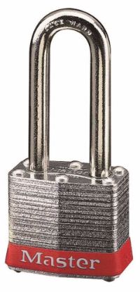 Picture of Master Lock® White Lmntd Steel Safetypadlock; 2 In Shackle Part# - 3Lhwht