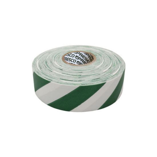 Picture of Presco 1-3/16Inx300Ft Stripes Flagging Tape Green & Whi Part# - Swg