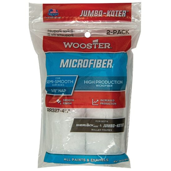 Picture of Wooster 4-1/2" Jumbo-Koter Microfiber 3/8" 2Pk Mini Rlr Part# - 0Rr3270044