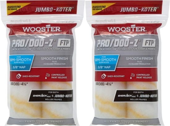 Picture of Wooster 4-1/2 Jumbo-Koter Pro/Doo-Z Ftp 3/8 2Pk Mini Part# - 0Rr3810044