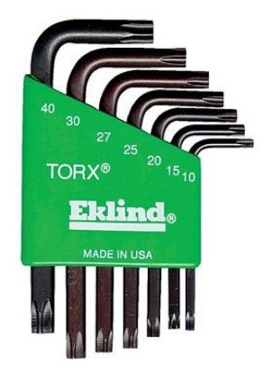 Picture of Eklind Tool 7-Pc Torx Short Allen Wrench Set W/Holder Part# - 10807