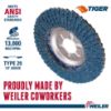 Picture of Weiler® 4-1/2" Tiger Disc Abrasive Flap Disc 24Grit W/7/ Part# - 50511