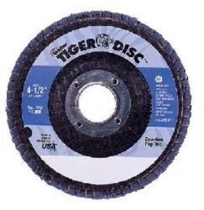 Picture of Weiler® 4-1/2" Tiger Disc Abrsvflap Disc 40 Ao 7/8" Ah Part# - 50663