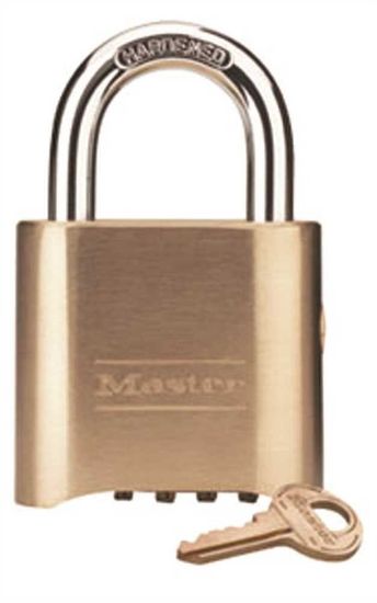 Picture of Master Lock® Brass Reset Combo Lock Key Override Key Sold Sep Part# - 176