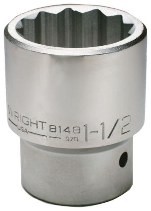 Picture of Wright Tool 1-1/2" 1"Dr 12 Pt Std Socket Part# - 8148