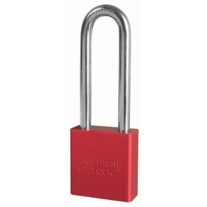 Picture of American Lock Red 5 Pin Safety Lockoutpadlock Keyed Different Part# - A1207Red