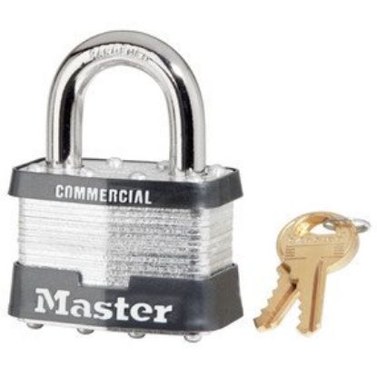 Picture of Master Lock® 4 Pin Tumbler Padlock Keyed Alike Laminated Part# - 5Ka-0358