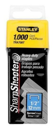 Picture of Stanley® 1/2" Heavy Duty Staple (1000/Box) Part# - Tra708T