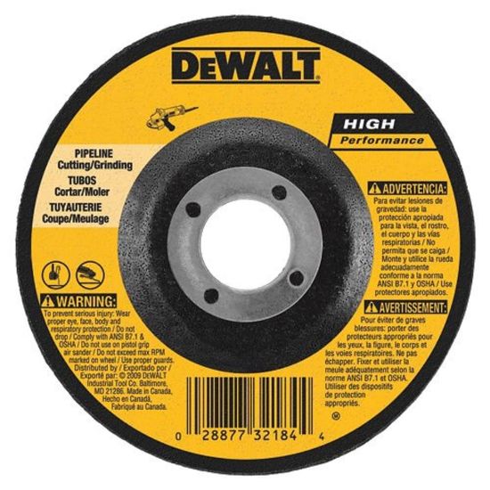 Picture of Dewalt® 5X1/8X7/8" Pipeline Cutting/Grinding Wheel Part# - Dw8484