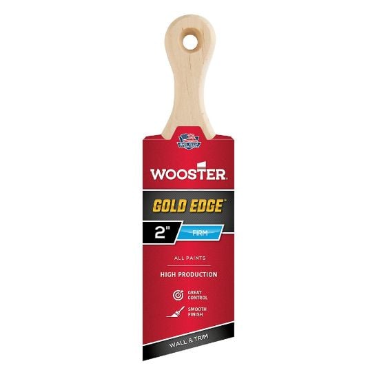 Picture of Wooster 2" Gold Edge Short Handle Angle Sash Brush Part# - 52350020