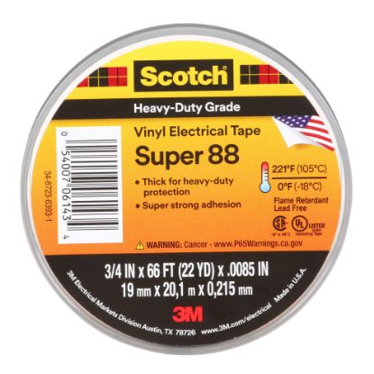 Picture of Scotch® 88 3/4X66 Vinyl Electrical Tape Part# - 7000006092