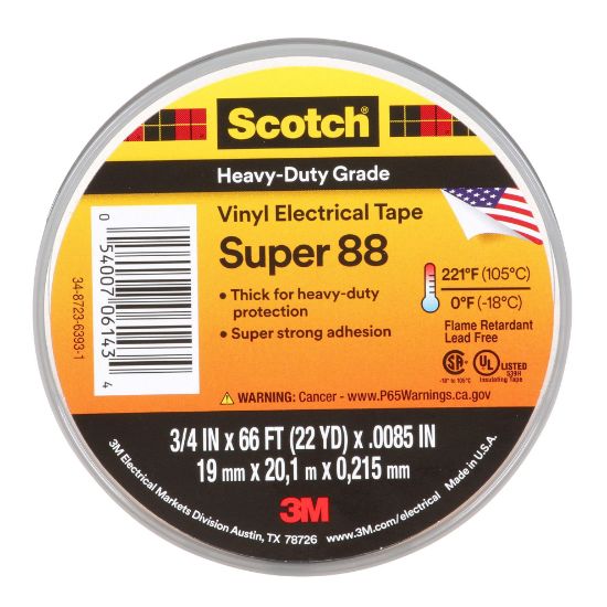 Picture of Scotch® 88 3/4X66 Vinyl Electrical Tape Part# - 7000006092