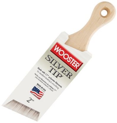 Picture of Wooster 2" Silver Tip Short Handle Angle Sash Brush Part# - 52250020