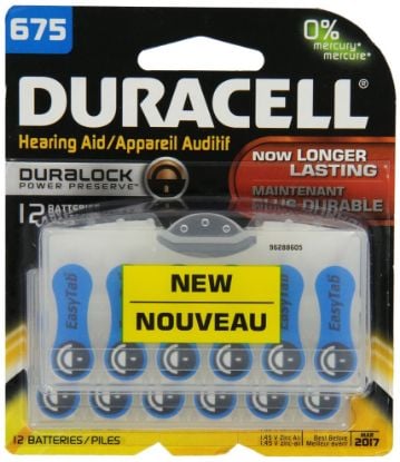 Picture of Duracell Duracell Hearing Aid Size 675 12Pk Part# - Durda675B12Zmr0