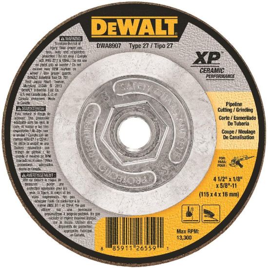 Picture of Dewalt® 4-1/2" X 1/8" X 5/8"-11Ceramic Abras Part# - Dwa8907