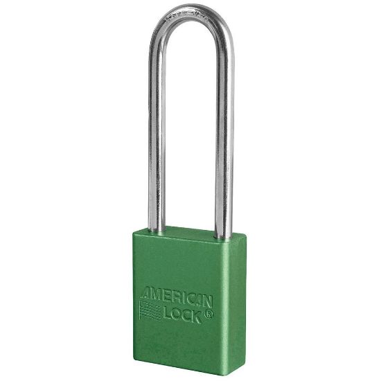 Picture of American Lock Green Safety Padlock Keyed Alike W/3"Shackle Part# - A1107Kagrn-24878