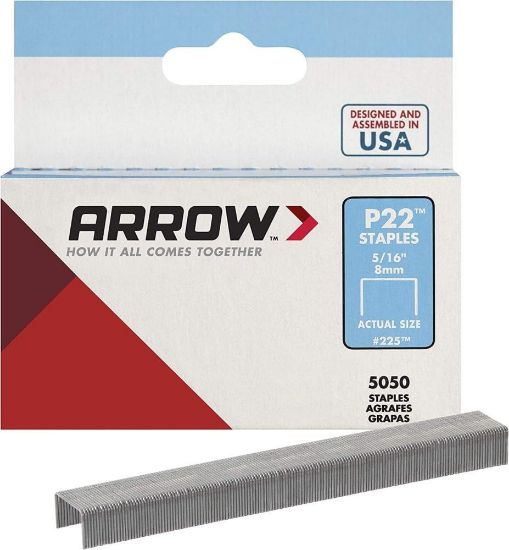 Picture of Arrow Fastener 22516 P22 Staples 5/16"5000/Box Part# - 225