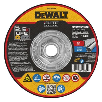 Picture of Dewalt® 4-1/2X .045X5/8"-11 Xp T1 Cutting Metal Hub Part# - Dwa8951H