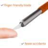 Picture of Slice Slice Craft Knife  Safety Cap  Grey/Orange Part# - 10589