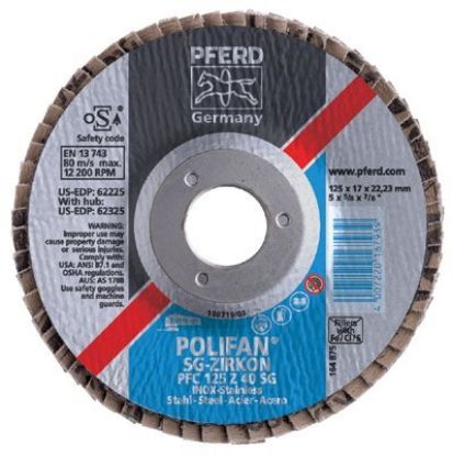 Picture of Pferd 4-1/2 X 5/8-11 Polifan Sg Zirc Conical 24G Part# - 62321