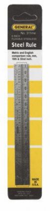 Picture of General Tools 32075 6" Flex Stainlesssteel Rule Part# - 311Me