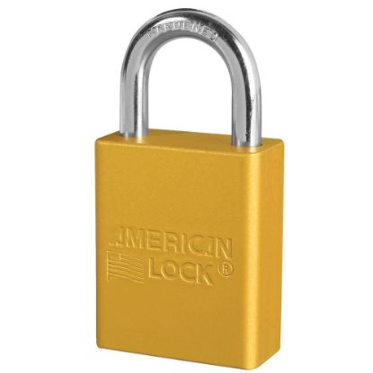 Picture of American Lock Gold 5-Pin Safety Lock-Out Padlock Master Keyed Part# - A1105Mkylw