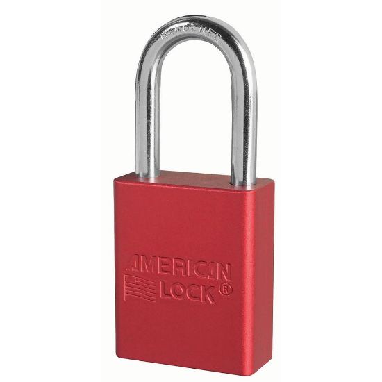 Picture of American Lock Red Safety Lcok-Out Padlock Keyed Diffe Part# - A1166Red