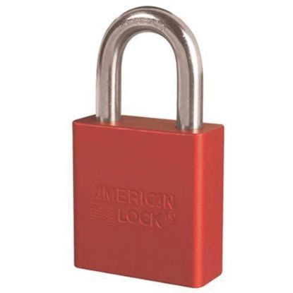 Picture of American Lock Red 5-Pin Tumbler Padlock Keyed Diff Part# - A1205Red