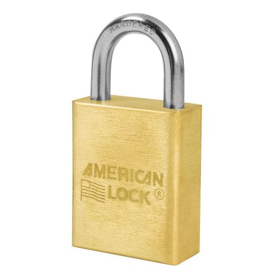 Picture of American Lock 6 Pin Tumbler Padlock Keyed Alike Brass Part# - A6530Ka-83236