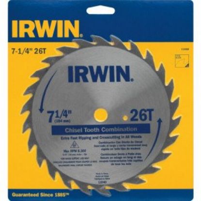 Picture of Irwin® Saw Bld 7-1/4" 26T Chisel Tooth Combo Part# - 11040Zr