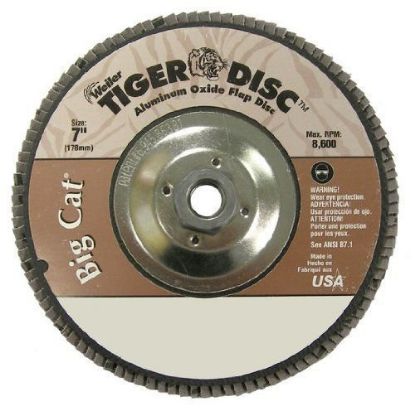 Picture of Weiler® 7" Tiger Disc Big Cat Abr Flap Disc Phenolic Bk Part# - 50834