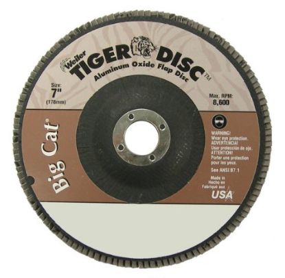 Picture of Weiler® 7"Tiger Disc Big Cat Abrflap Phenolic Bk Part# - 50783