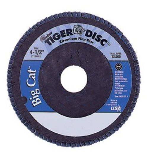 Picture of Weiler® 7" Tiger Disc Big Cat Abr Flap Disc Phenolic Bk Part# - 50833