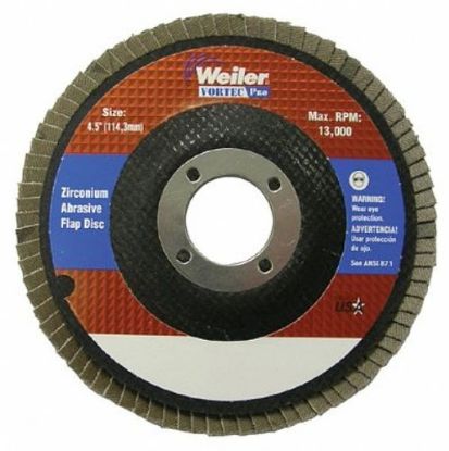 Picture of Weiler® 5" Wolv Angled Phenolicbacking 80Z 7/8 Arb Hole Part# - 31358