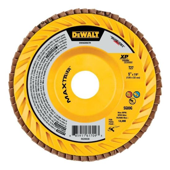 Picture of Dewalt® 5 X 7/8 80G T27 Xp Ceramic Trim Flap Part# - Dwa8285Ctr