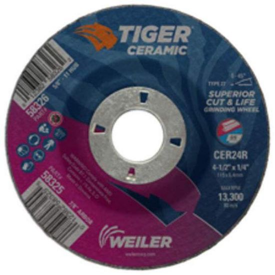 Picture of Weiler® 4.5 X 1/4 Tiger Ceramict27 Gw Cer24R 5/8-11 Part# - 58326