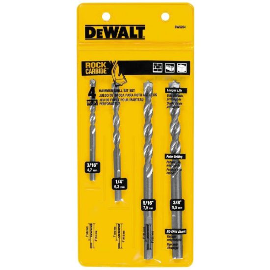 Picture of Dewalt® 4Pc. Carbide-Tipped Premium Percussion Part# - Dw5204