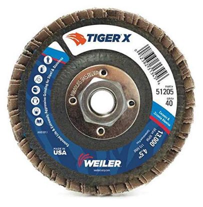 Picture of Weiler® 4-1/2" Tiger X Fd  Ang Phen Back  36Z  5/8"-11 Part# - 51204