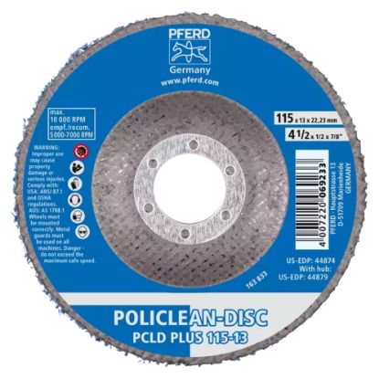 Picture of Pferd 4-1/2" X 1/2" Policleanplus Di 7/8" Arbor  T27 Part# - 44874