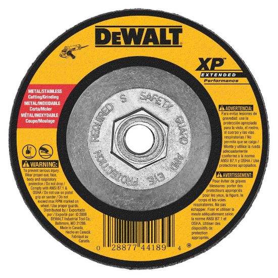 Picture of Dewalt® 4 1/2In X 1/4In X 5/8In11 Zirconia Abrasives Part# - Dw8809