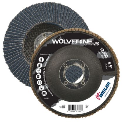 Picture of Weiler® 4-1/2" Wolv Hd Flap Discflat 60Z 7/8 Arbor Hole Part# - 31388