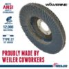 Picture of Weiler® 4-1/2" Wolv Hd Flap Discflat 60Z 7/8 Arbor Hole Part# - 31388