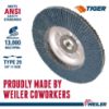 Picture of Weiler® 4-1/2" Abrasive Flap Disc Angled Zirconium 1 Part# - 50509