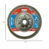 Picture of Weiler® 4-1/2" Wolverine Flap Disc 120Z  5/8"-11 Unc Nut Part# - 31317