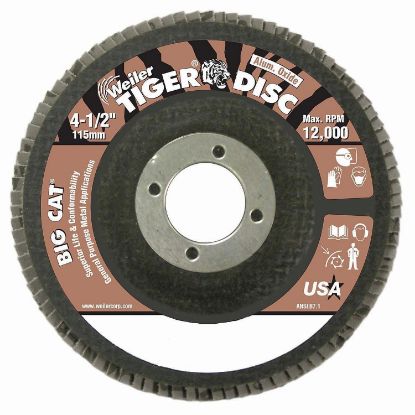 Picture of Weiler® 4 1/2"Tiger Disc Big Catabr Flap Phenolic Bk Part# - 50763