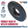 Picture of Weiler® 41/2" Tiger Disc Big Catabr Flap Phenolic Bk Part# - 50806