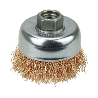 Picture of Weiler® 3" Crimped Wire Cup Brush .020 Bronze 5/8-11 Ah Part# - 13231