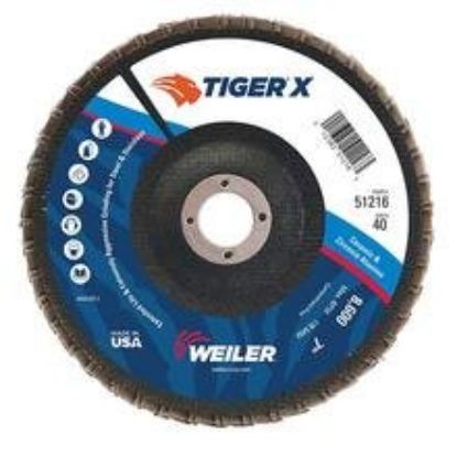 Picture of Weiler® 7" Tiger X Fd  Ang  Phenback  40Z  7/8" Arbor H Part# - 51216