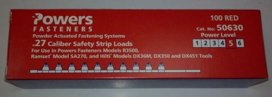 Picture of Powers™ By Dewalt® Load .27 Safety Strip Red Bx/100 Part# - 50630-Pwr